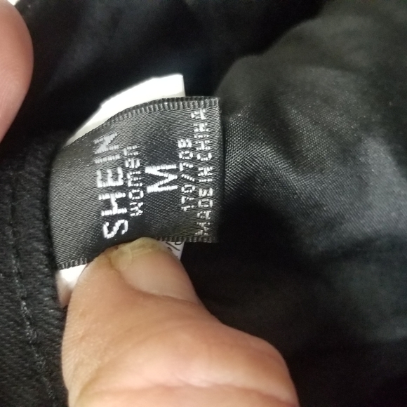 Shein Black Mini Skirt Distressed Size Medium - Picture 4 of 4